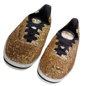 Gold Glitter Kids Sneakers